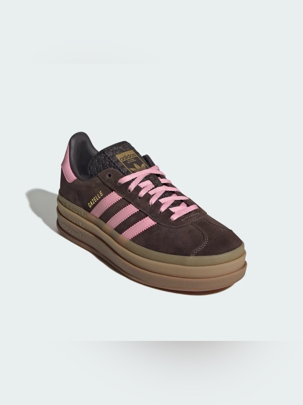 NWT adidas Gazelle Bold IH6786 Aurora Coffee Pink Platform Sneakers - Picture 3 of 10